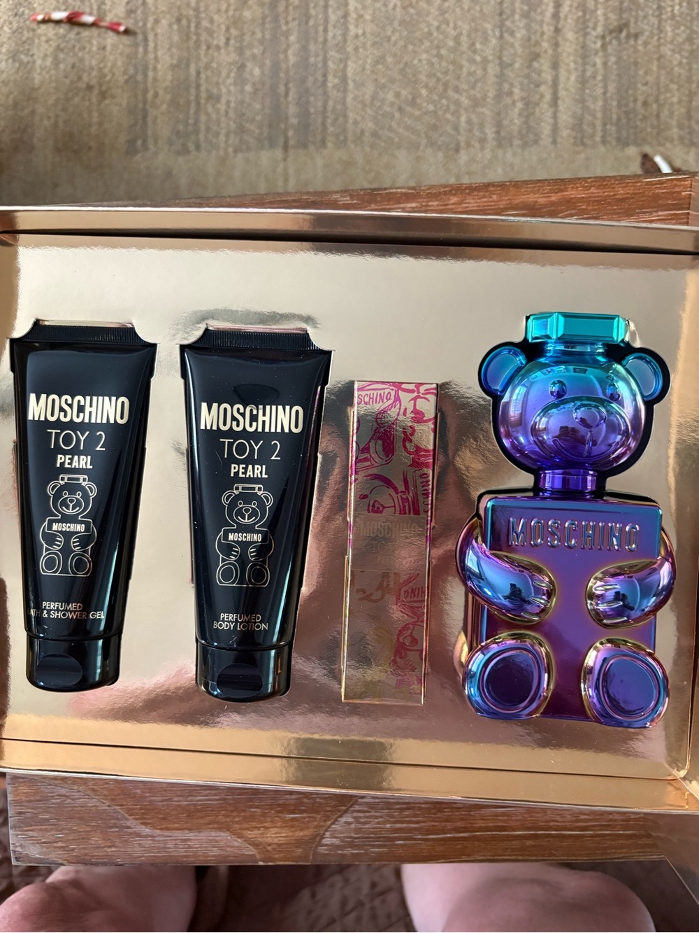 Moschino Toy 2 Pearl Kids Fragrance Gift Set - Iridescent Blue Purple Bear